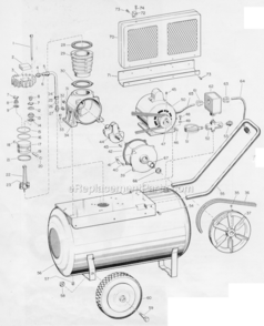 Part Location Diagram of FL-2004 Campbell Hausfeld Air Receiver Assembly